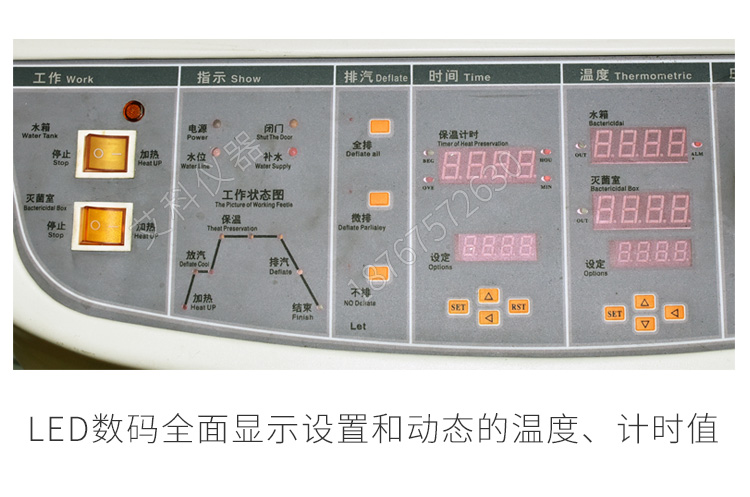 上海三申卧式医用高压灭菌锅卧式压力蒸汽灭菌器消毒锅YX-600W
